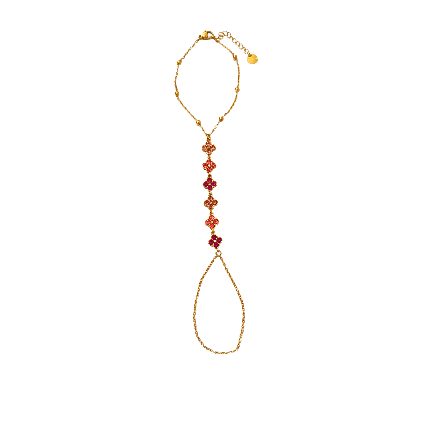 Chaine de main RACHEL gold/multirose