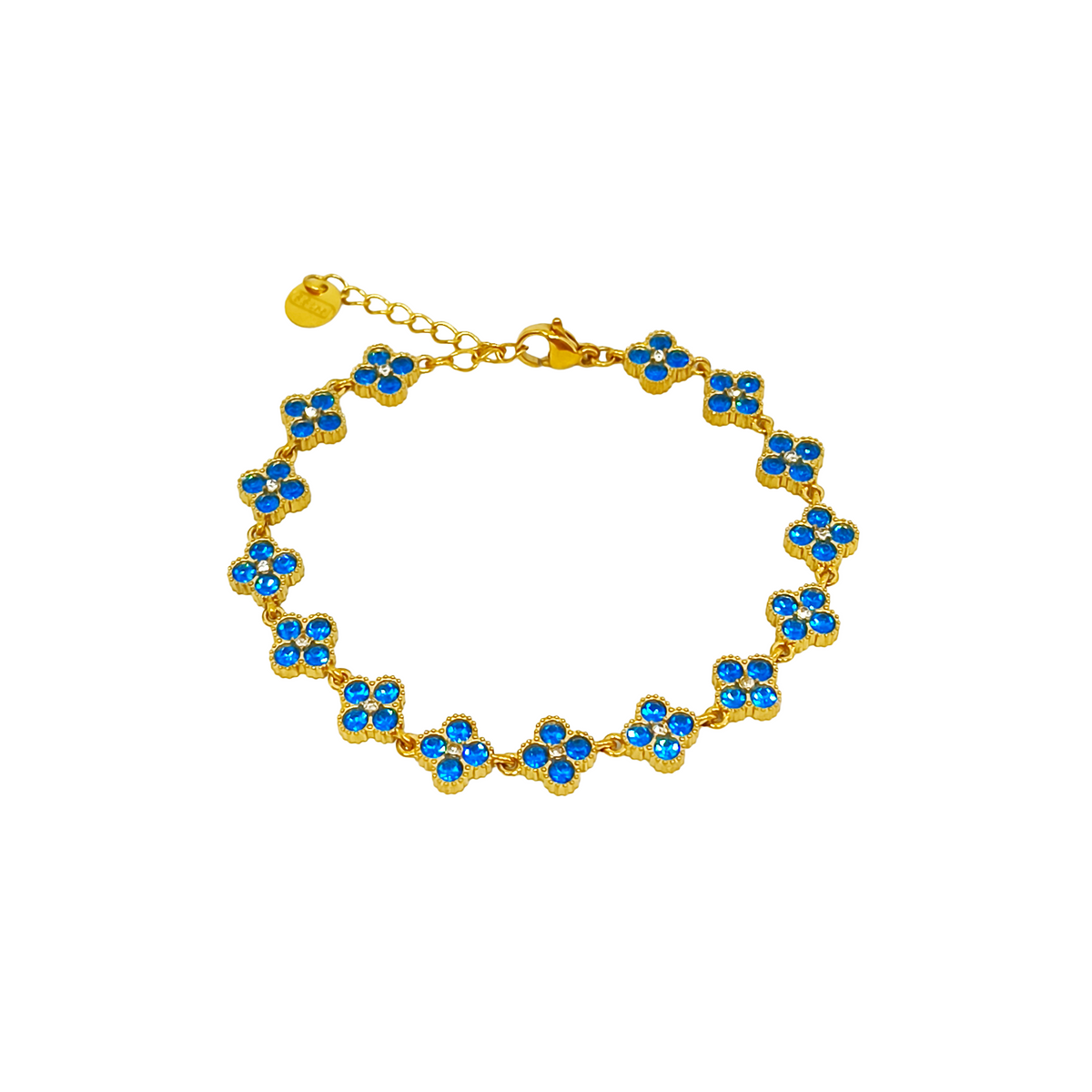 Bracelet MAHINA gold/bleu électrique