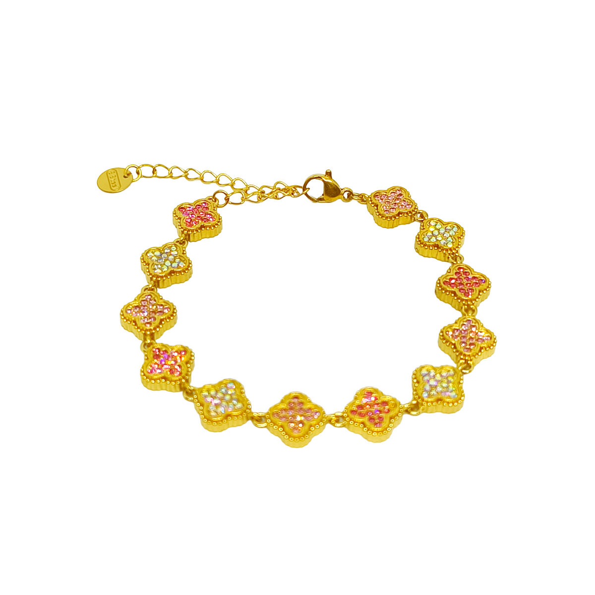Bracelet EVE gold/rose & blanc