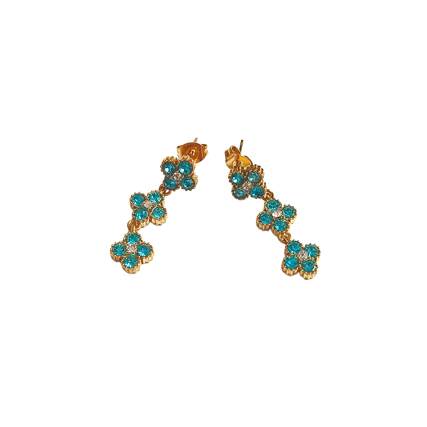 Boucles d'oreilles ANGE gold/ bleu