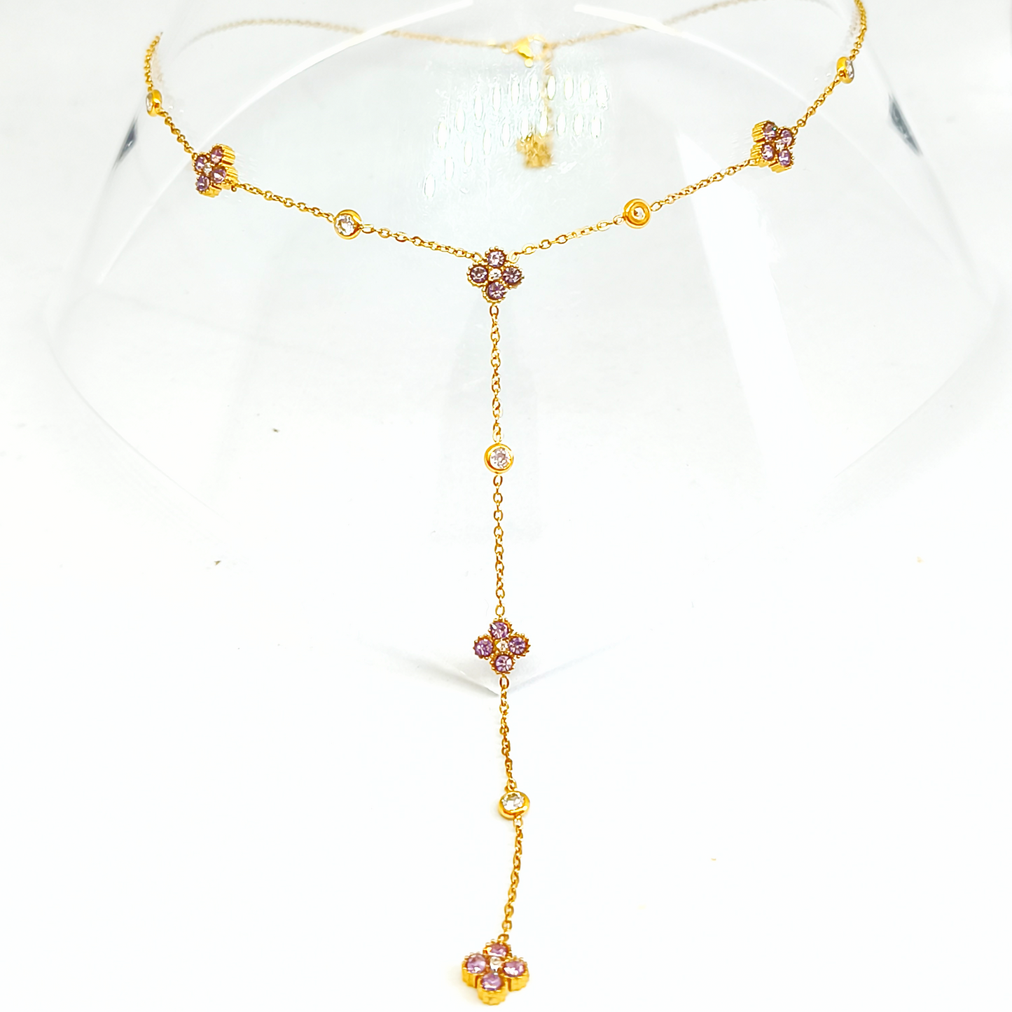 Collier ANGELIKA gold/lilas