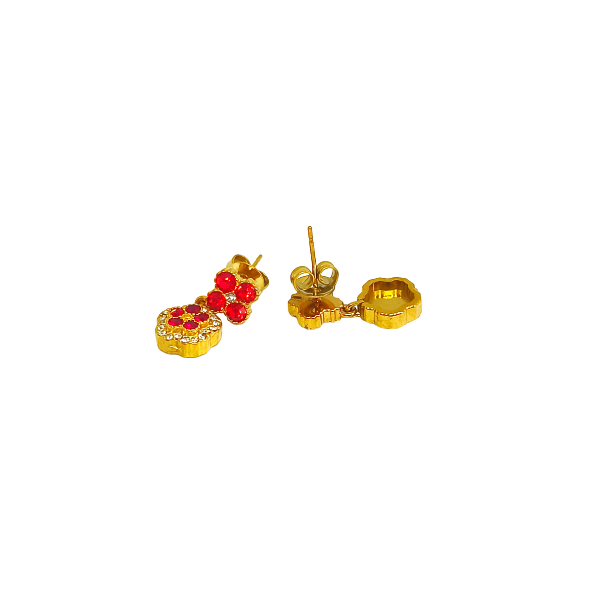 Boucles d'oreilles LIDY gold/rouge
