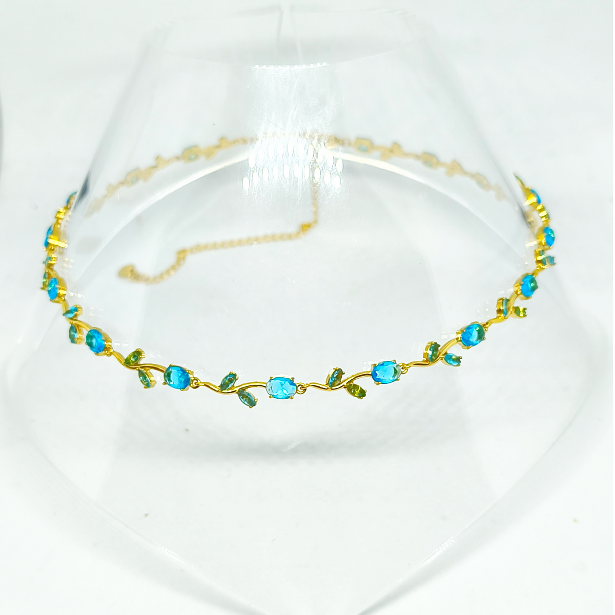 Collier GABIE gold/bleu