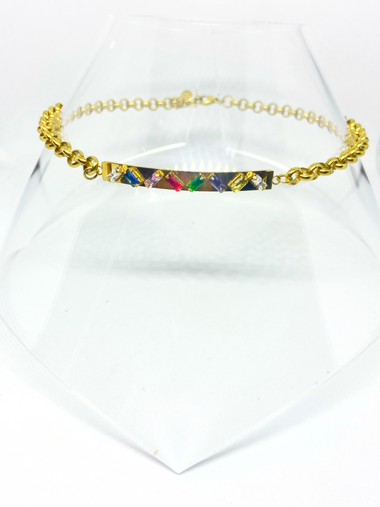 Collier MÉLISANDRE gold et multicolore