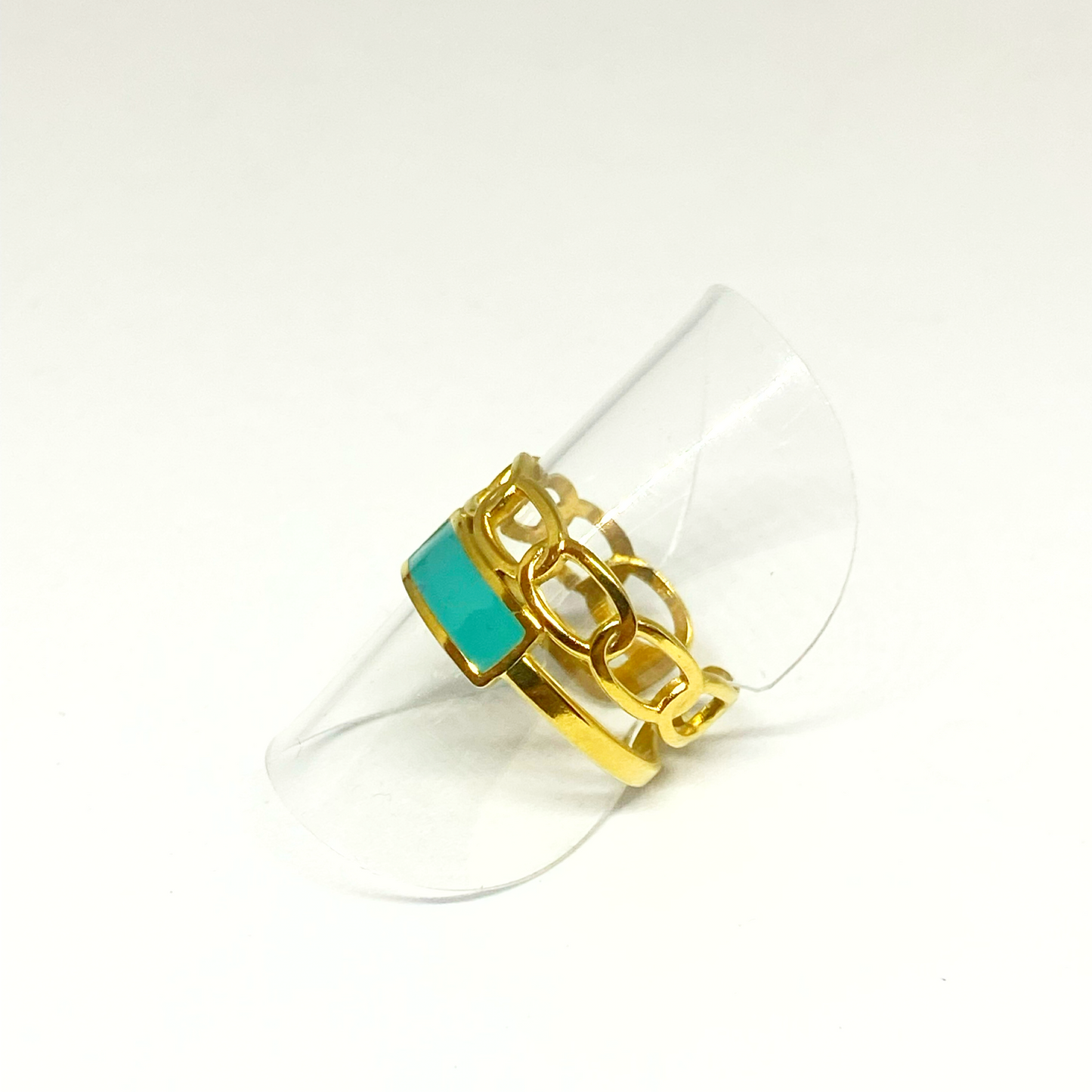 Bague MAIKA gold et turquoise