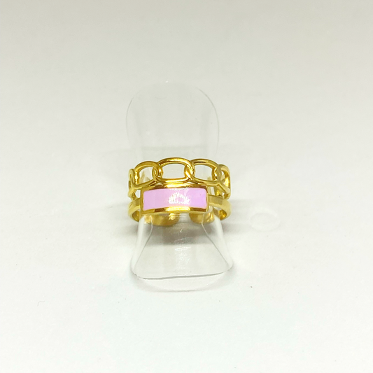 Bague MAIKA gold et lila