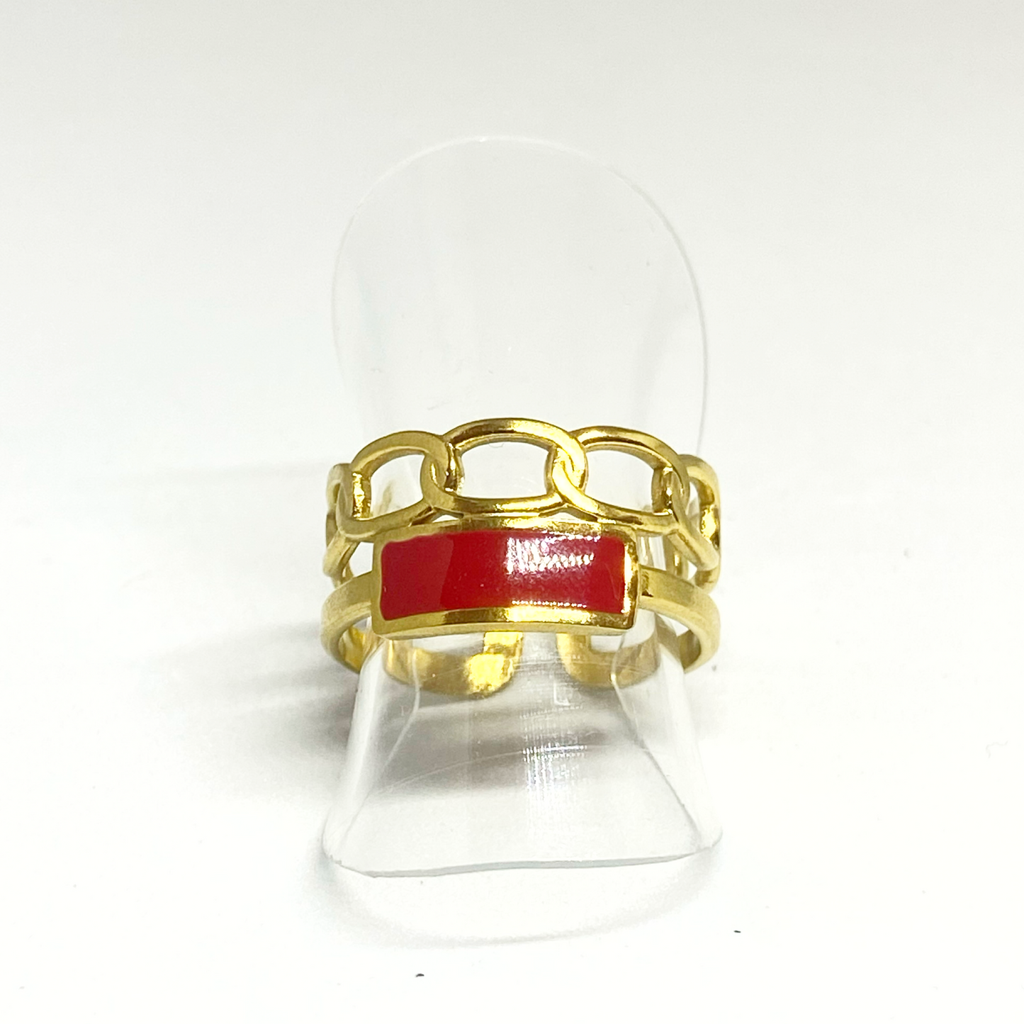 Bague MAIKA gold et rouge