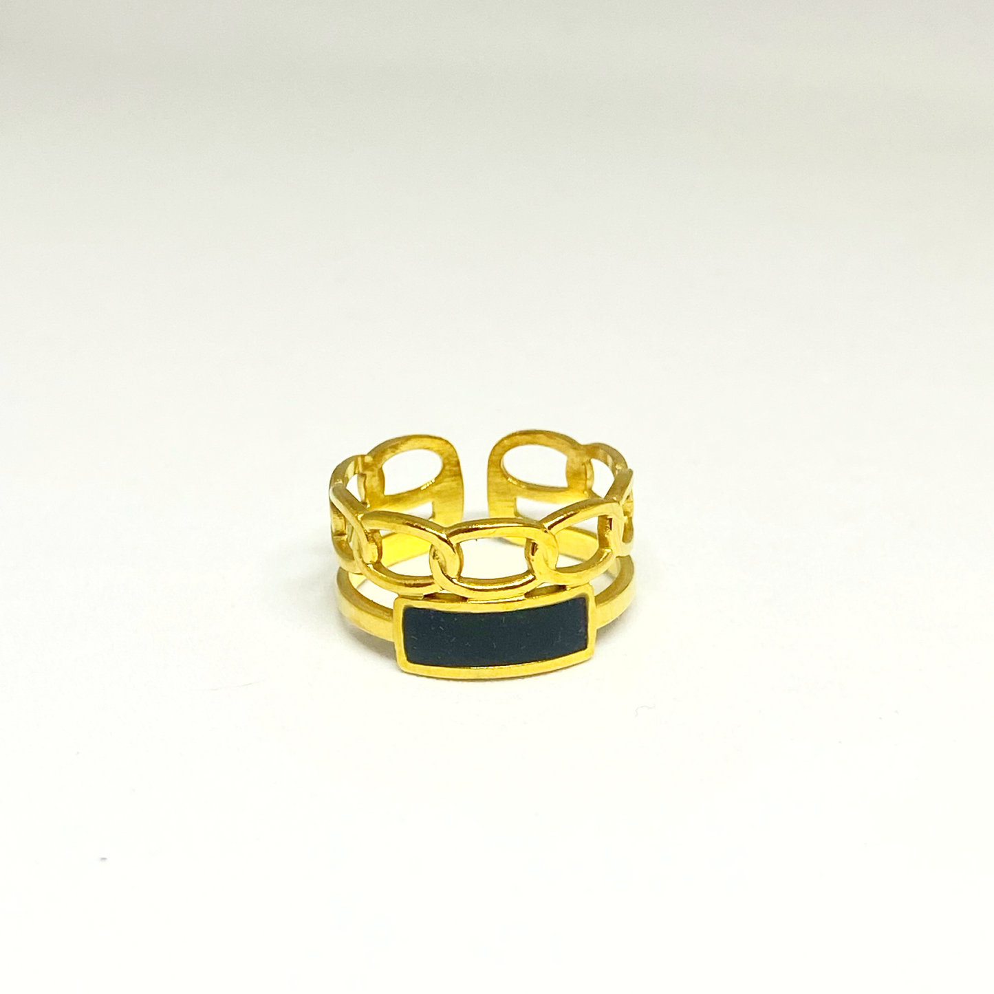 Bague MAIKA gold et noire