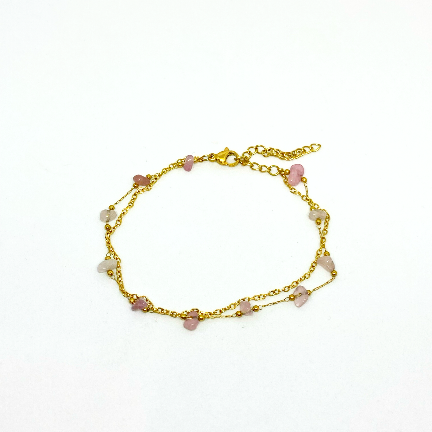 Bracelet JOANE gold et Quartz rose