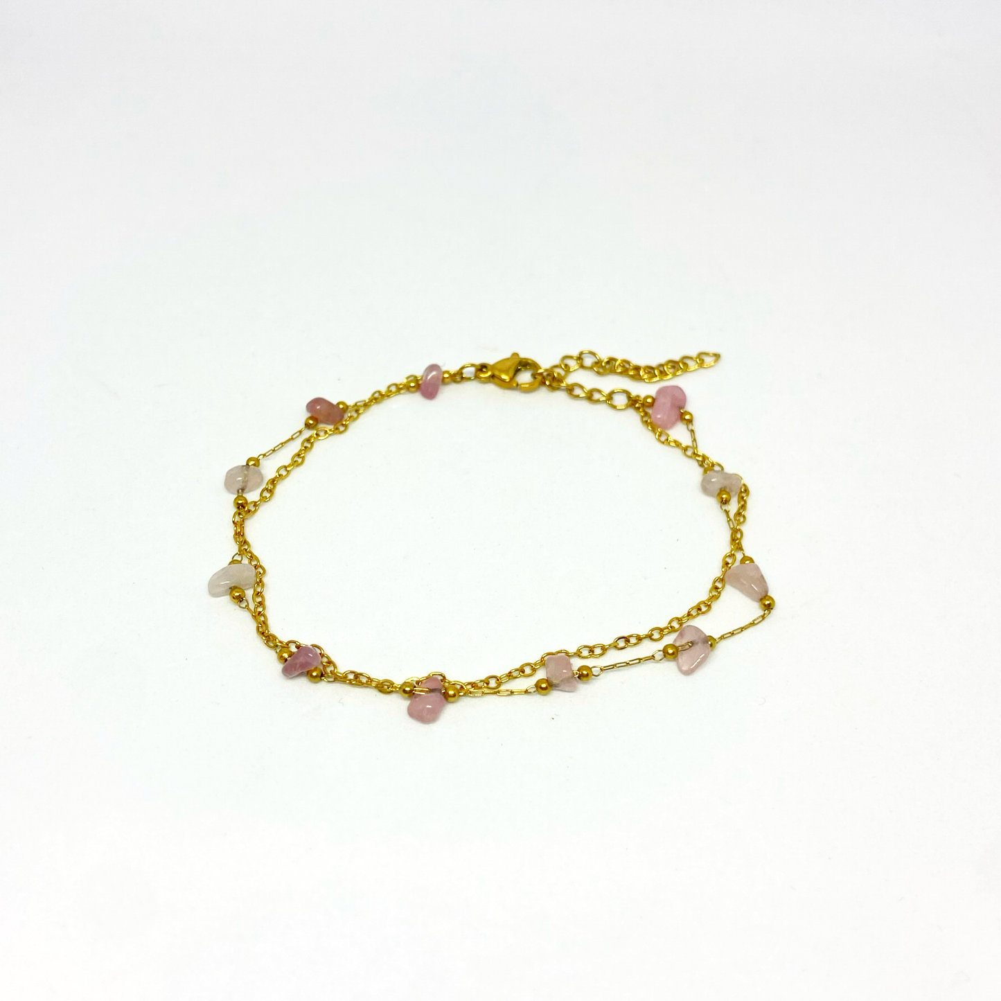 Bracelet JOANE gold et Quartz rose