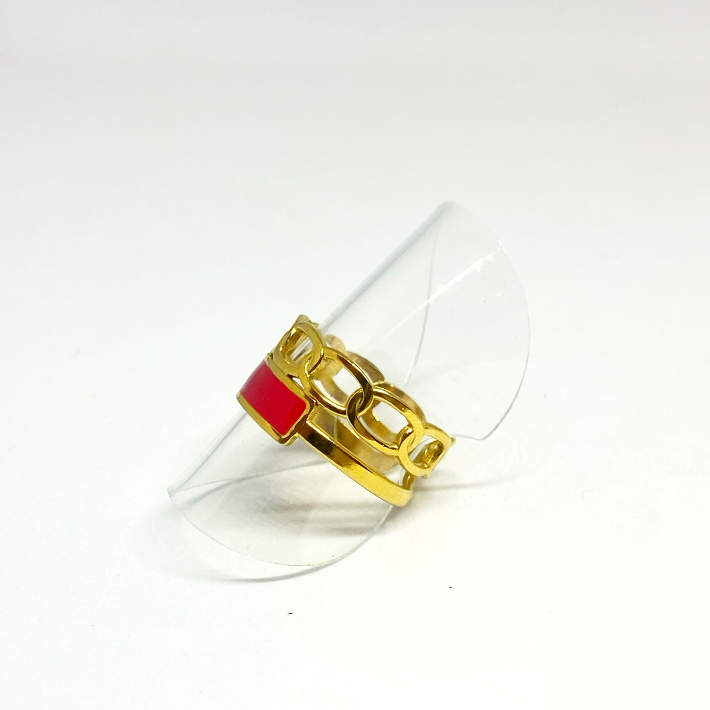 Bague MAIKA gold et rouge