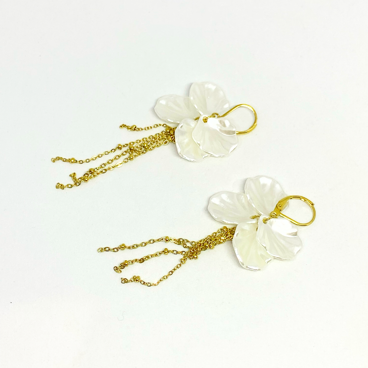 Boucles d'oreilles TIPHANIE nacré et gold