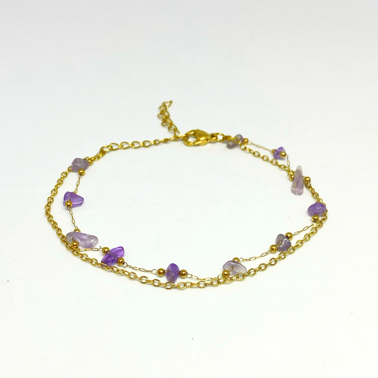 Bracelet JOANE gold et Améthyste