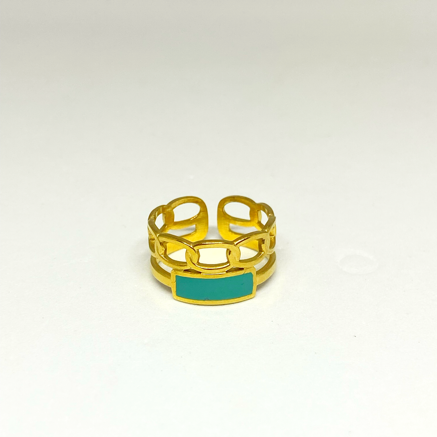 Bague MAIKA gold et turquoise