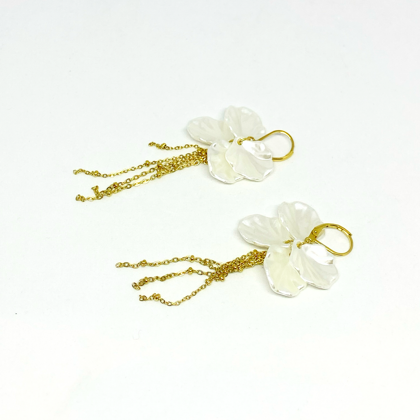 Boucles d'oreilles TIPHANIE nacré et gold