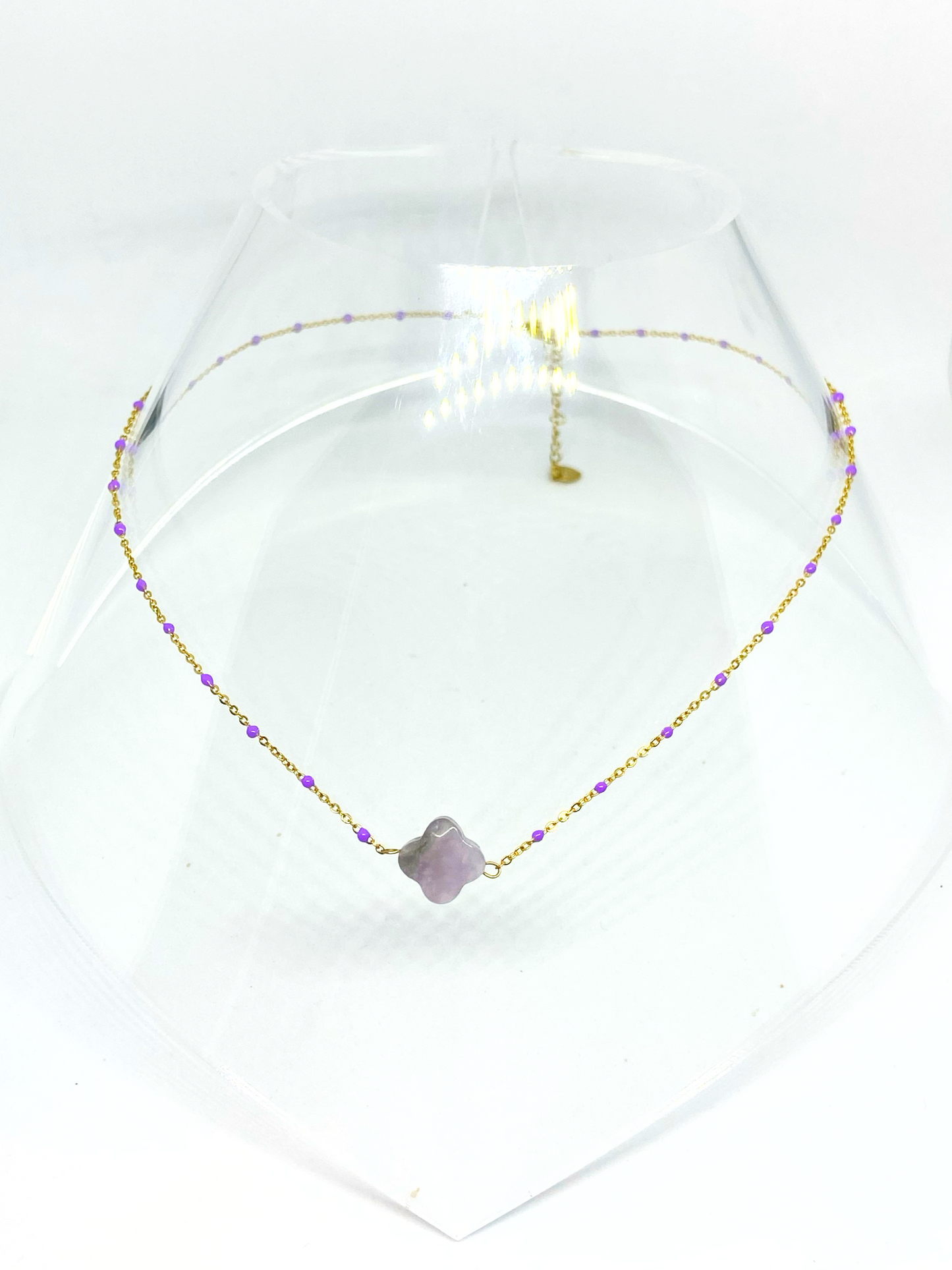 Collier ADLYNE gold et violet