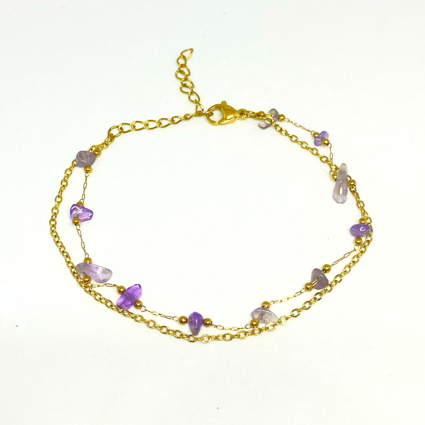 Bracelet JOANE gold et Améthyste