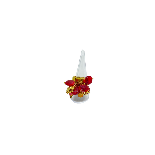Bague ARWEN gold/bordeaux