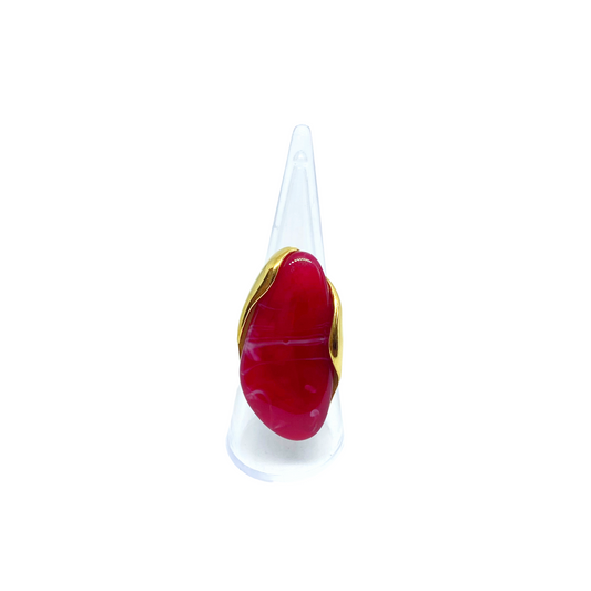 Bague CONSTANTINA gold/bordeaux