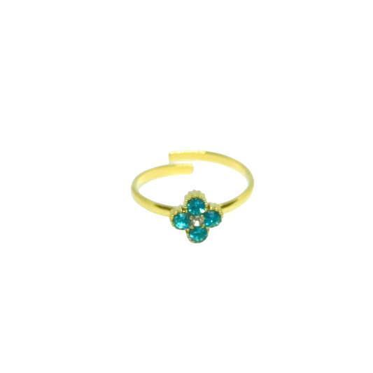 Bague KELIA gold/bleu clair