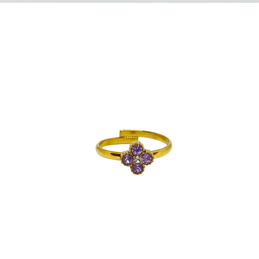 Bague KELIA gold/ lilas