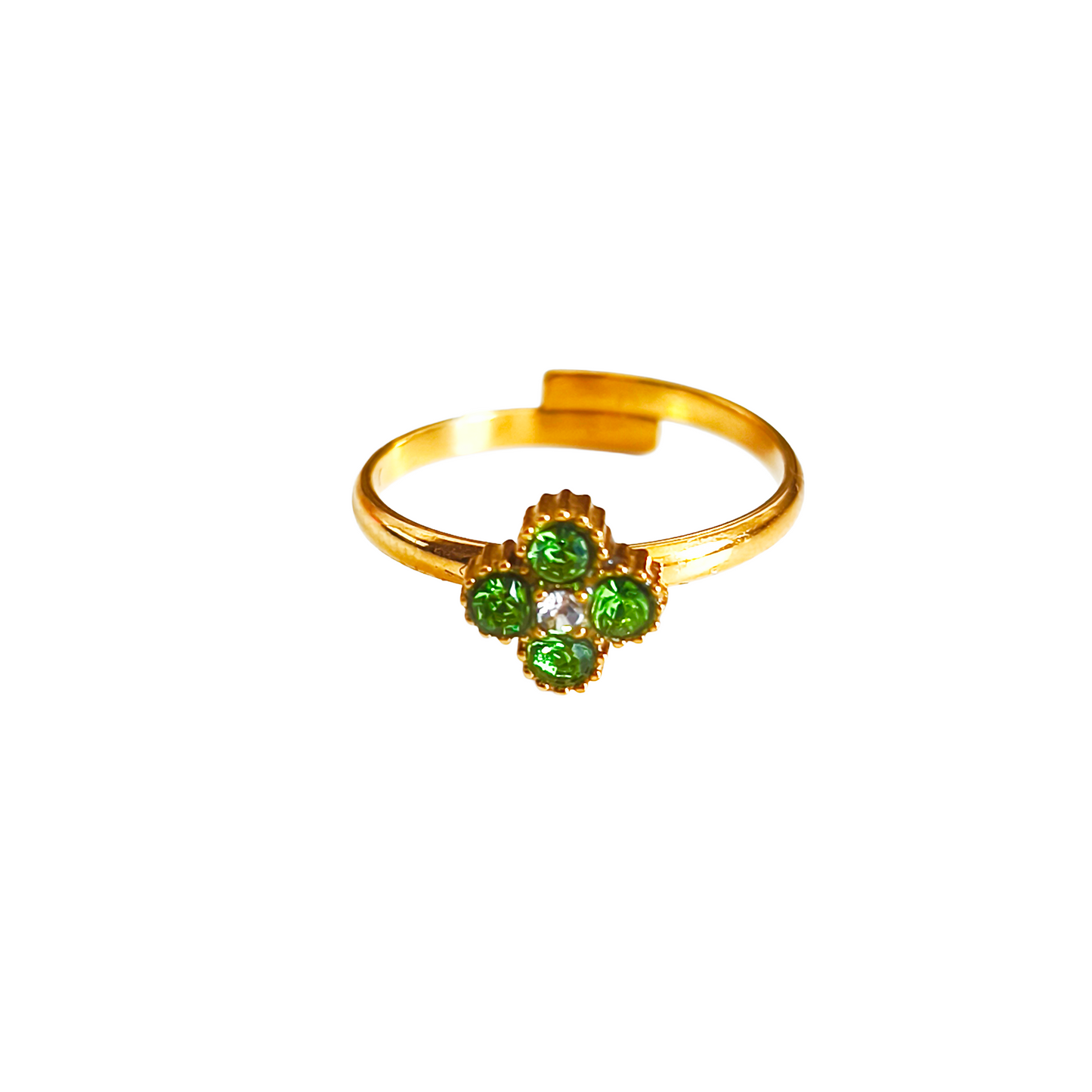 Bague KELIA gold/ pistache