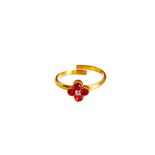 Bague KELIA gold/ rouge