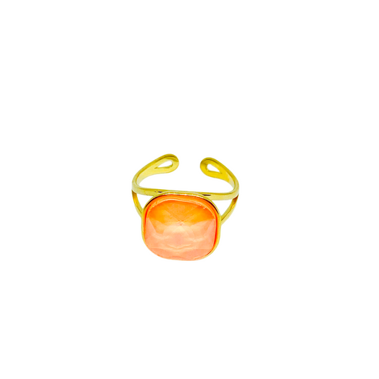 Bague SYLVIA gold/corail