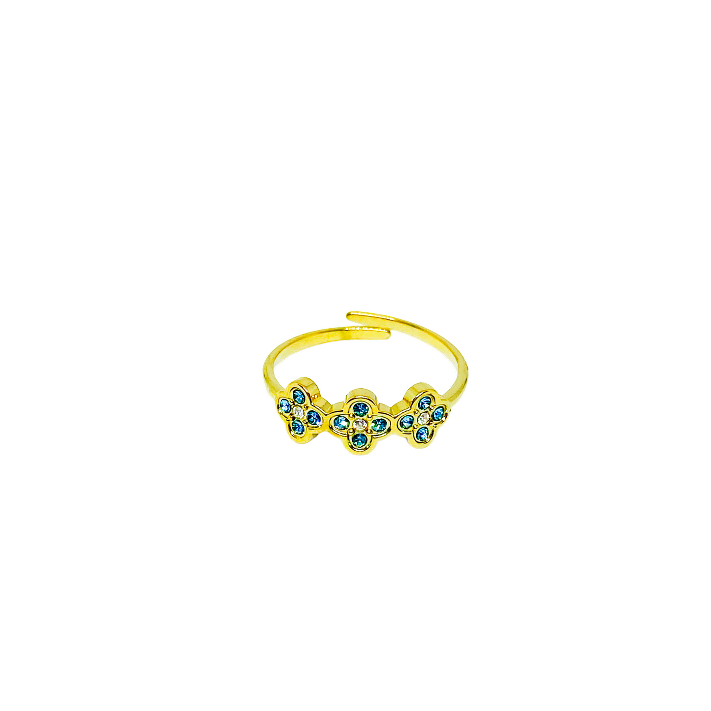 Bague VENUS gold/bleu ciel