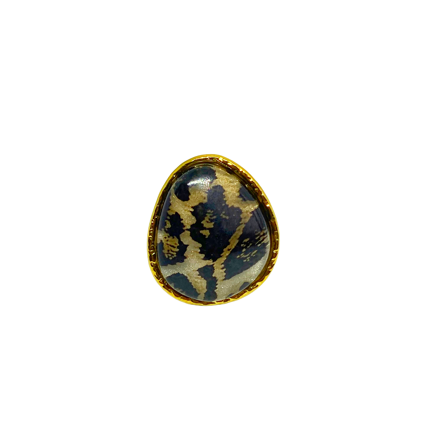 Bague ZAZOU gold/léopard
