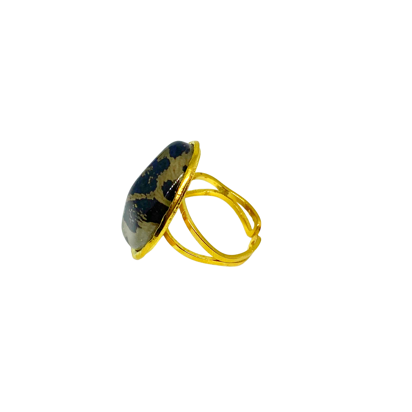 Bague ZAZOU gold/léopard