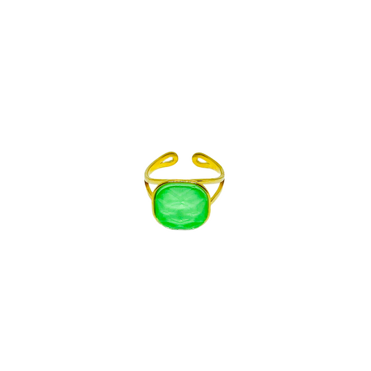 Bague SYLVIA gold/vert