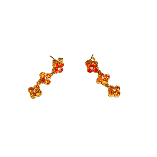 Boucles d'oreilles ANGE gold/ multiorange