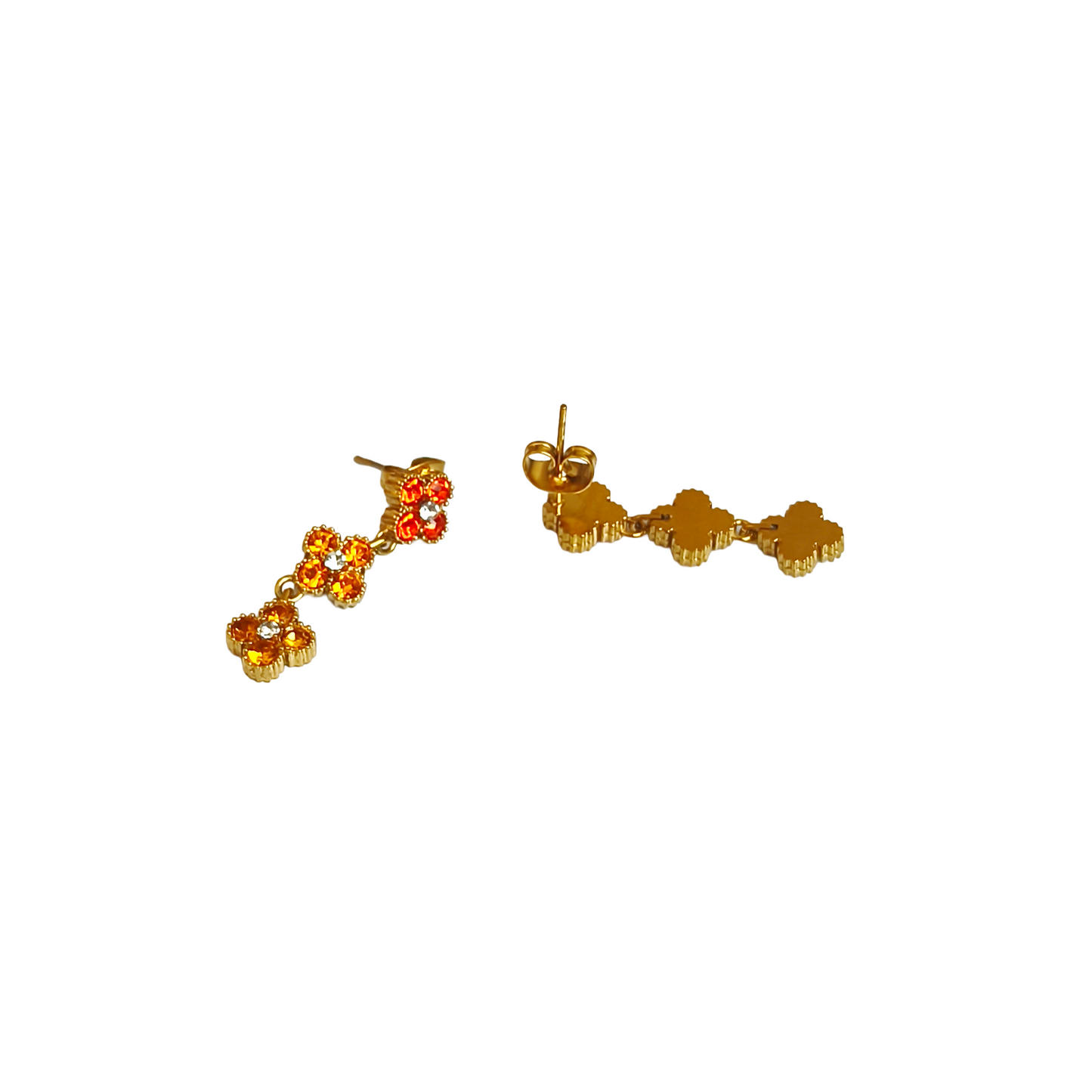 Boucles d'oreilles ANGE gold/ multiorange
