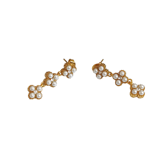 Boucles d'oreilles ANGE gold/perle