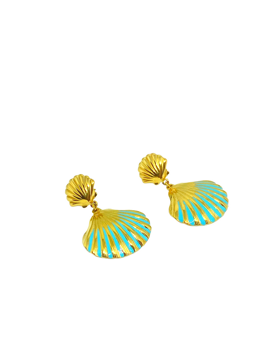 Boucles d'oreilles ATIKA gold/bleu