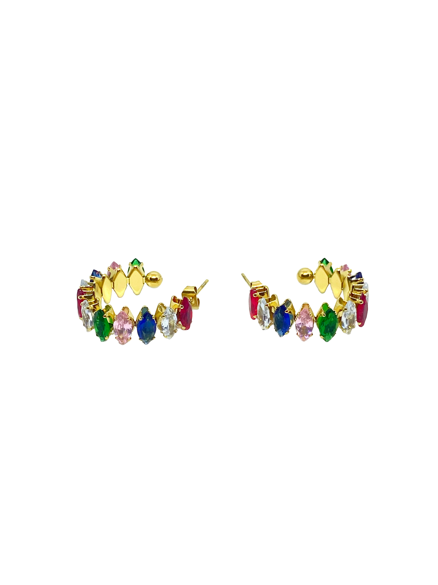 Boucles d'oreilles AYANE gold/multicolore