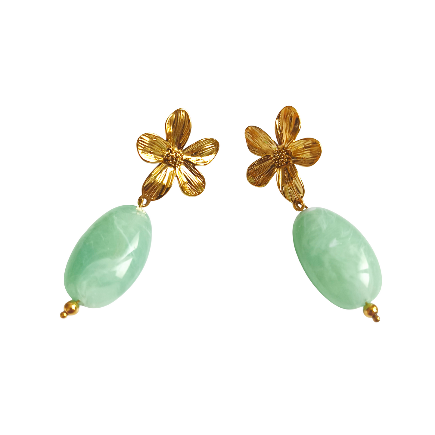 Boucles CHLOÉ gold/vert