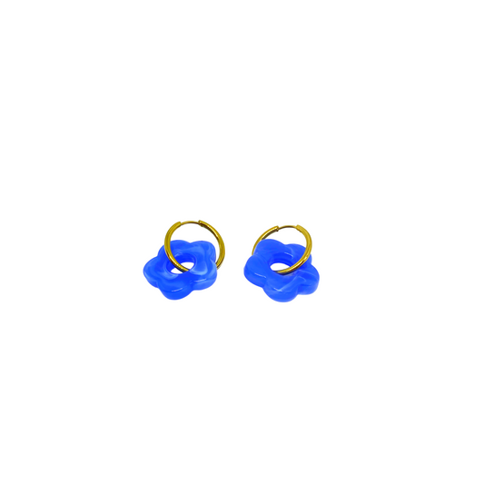 Boucles d'oreilles CHRISTINA gold/bleu