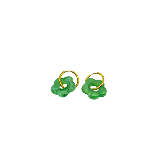 Boucles d'oreilles CHRISTINA gold/vert