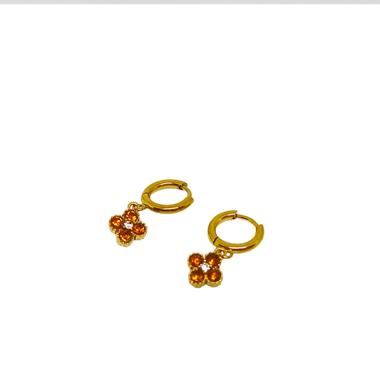 Boucles d'oreilles EMMA gold/marron
