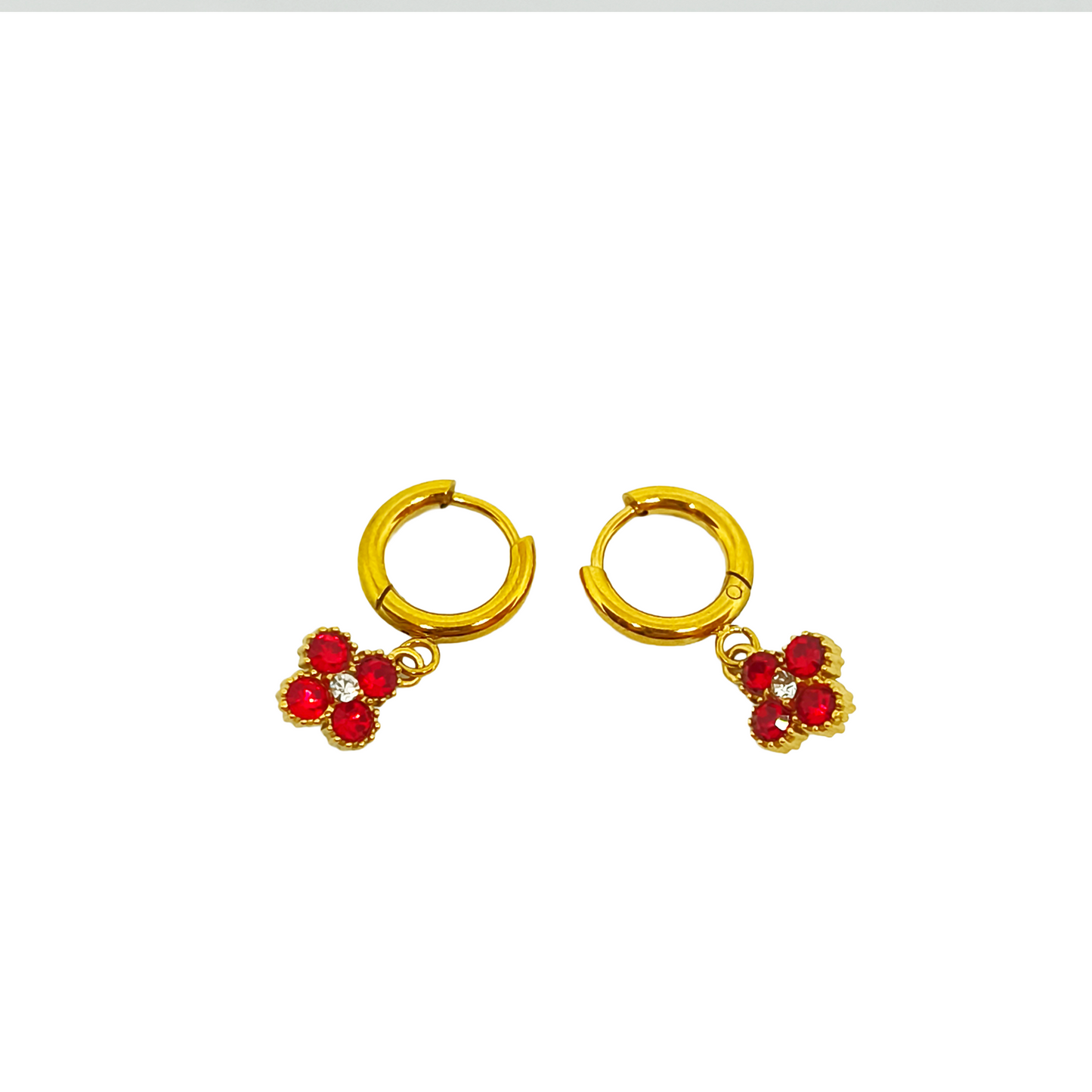 Boucles d'oreilles EMMA gold/rouge