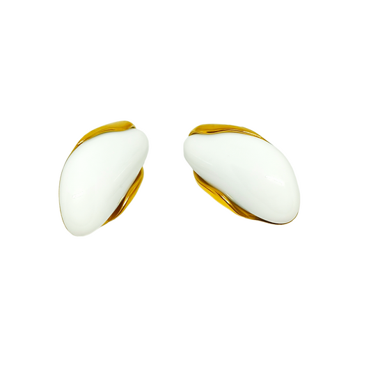 Boucles d'oreilles JOSEPHA gold/blanc
