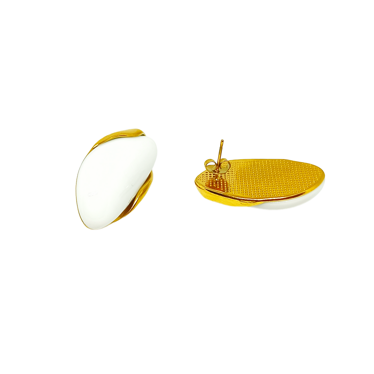 Boucles d'oreilles JOSEPHA gold/blanc