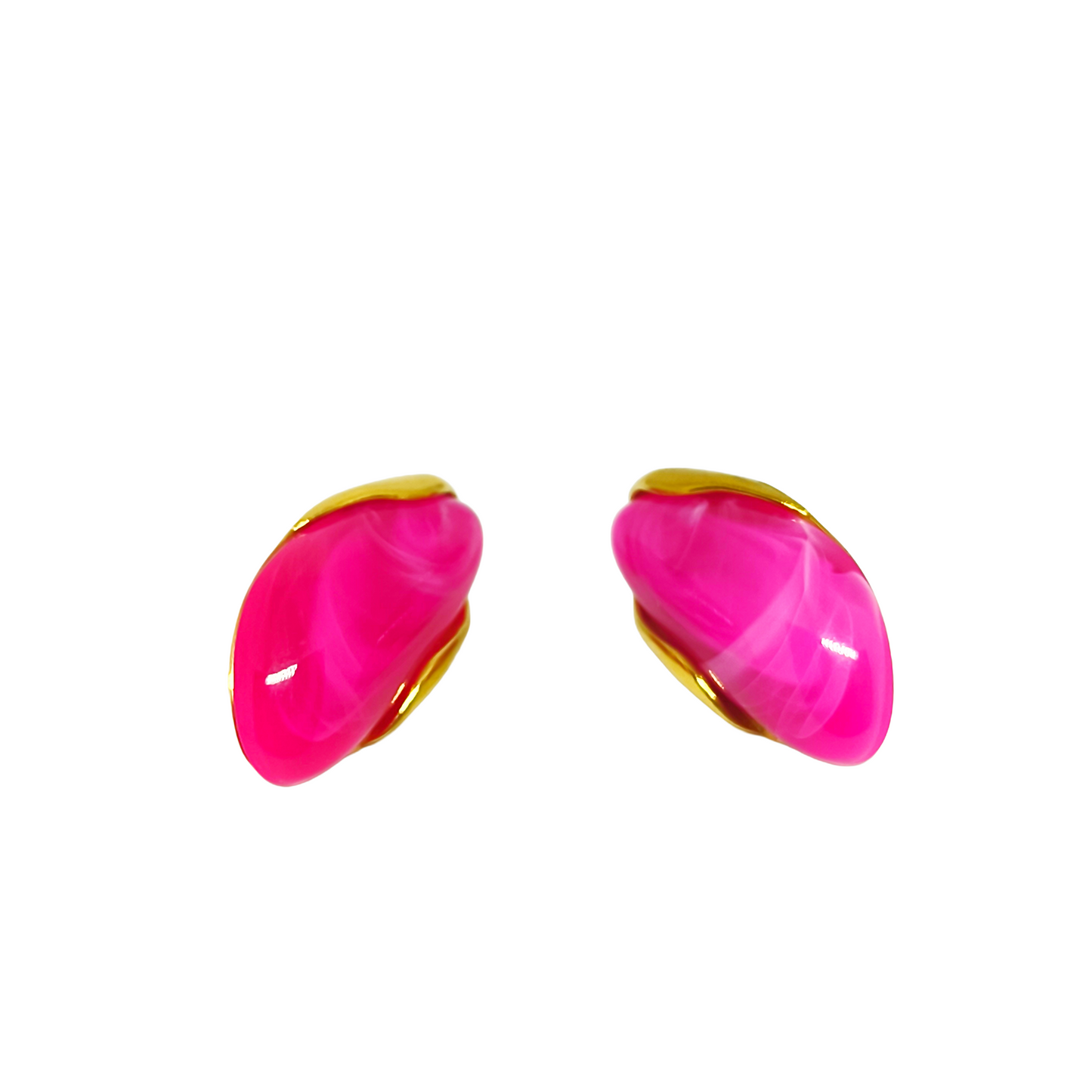 Boucles d'oreilles JOSEPHA gold/fuchsia