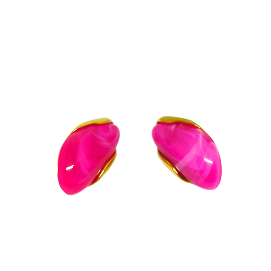 Boucles d'oreilles JOSEPHA gold/fuchsia