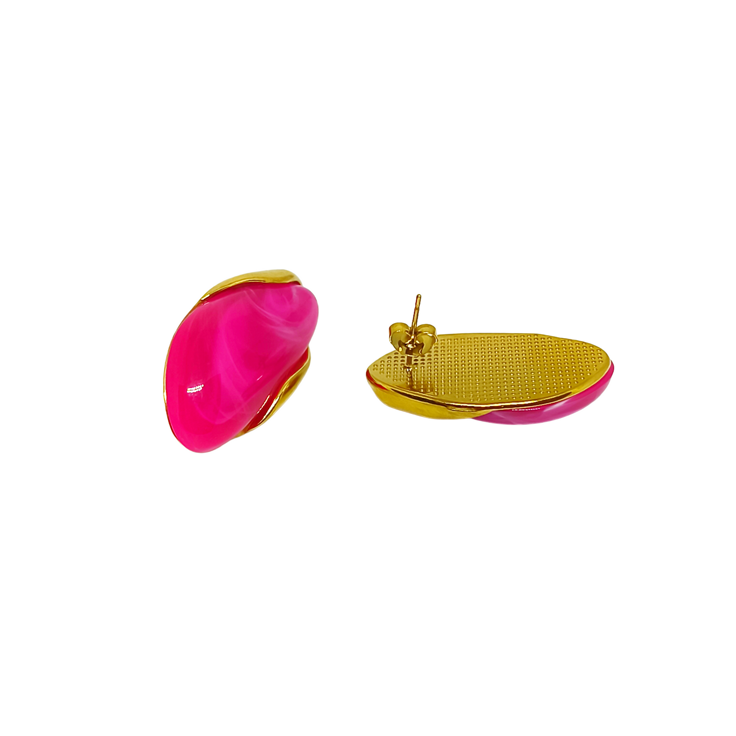 Boucles d'oreilles JOSEPHA gold/fuchsia