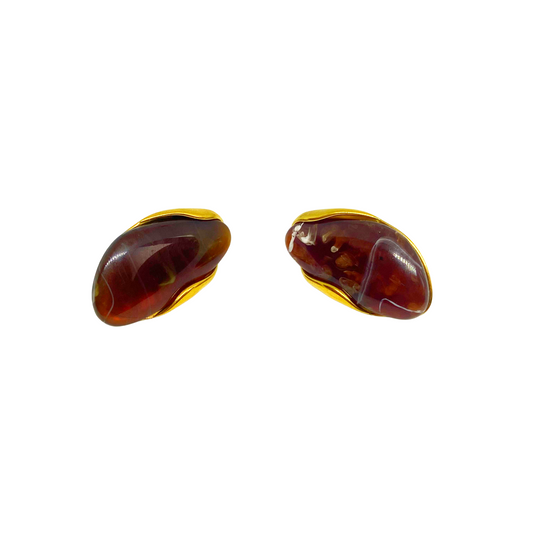Boucles d'oreilles JOSEPHA gold/marron