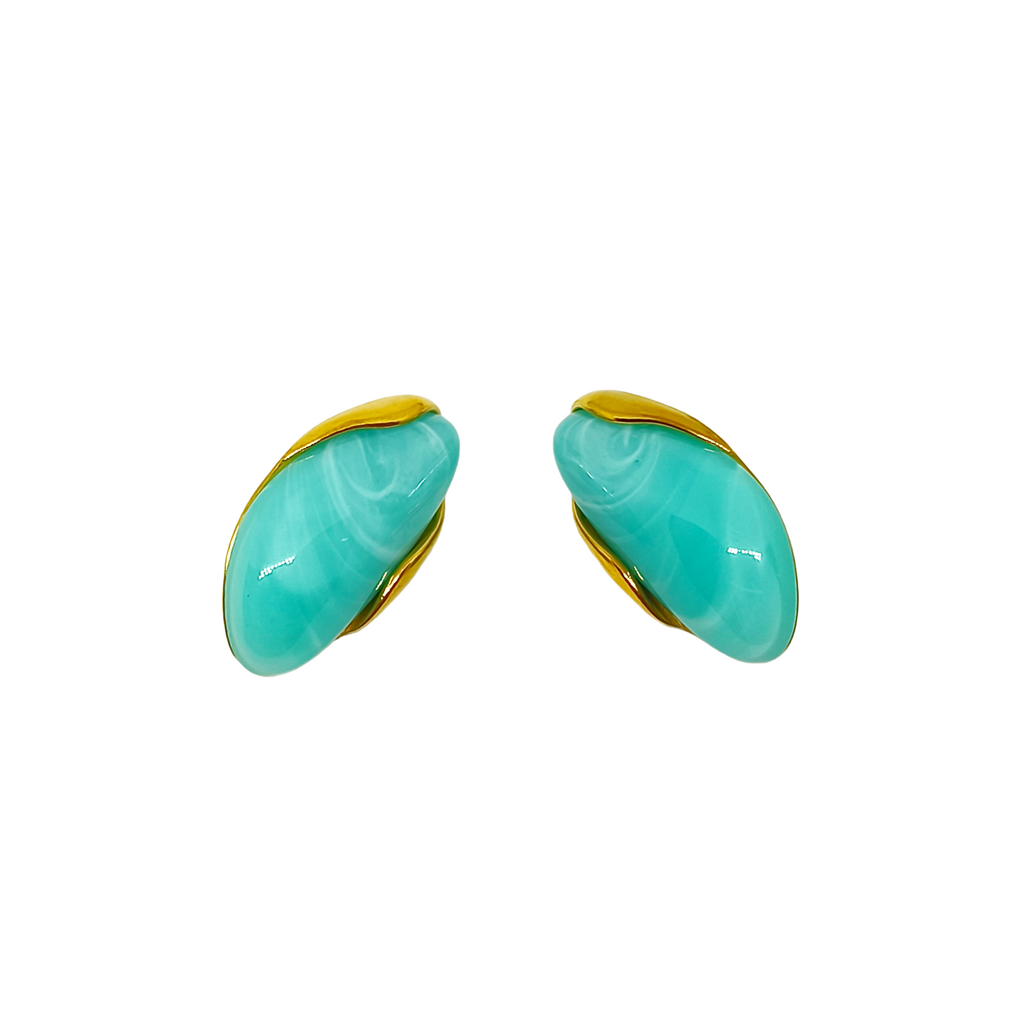Boucles d'oreilles JOSEPHA gold/turquoise