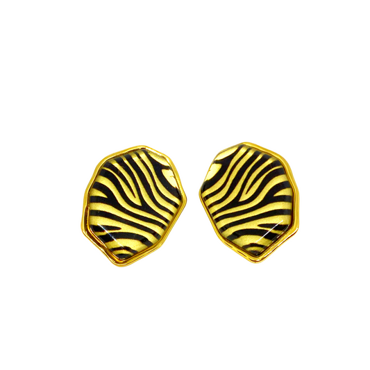 Boucles d'oreilles KELYA gold/zébre